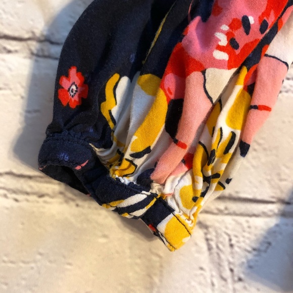 Navy Floral Long Sleeve Old Navy Top - Picture 4 of 5